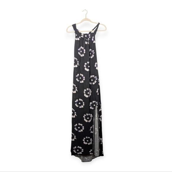 Busayo Collective Black & White Floral Halter Maxi Dress Size XL - Picture 1 of 9
